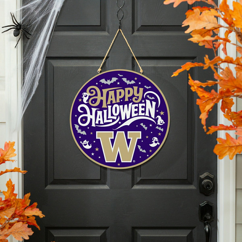 University of Washington Halloween Round Door Décor with Hanging Rope,, Collegiate, Home