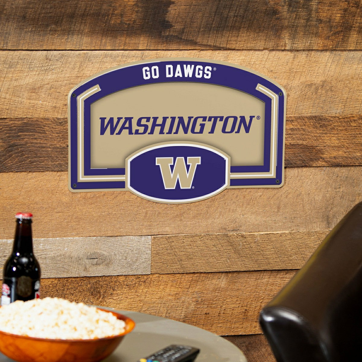 University of Washington USA Embossed Steel Wall Sign, 11" x 17", Collegiate, Home