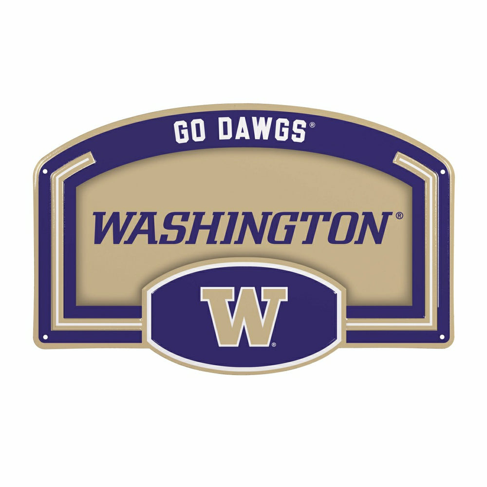 University of Washington USA Embossed Steel Wall Sign, 11" x 17", Collegiate, Home