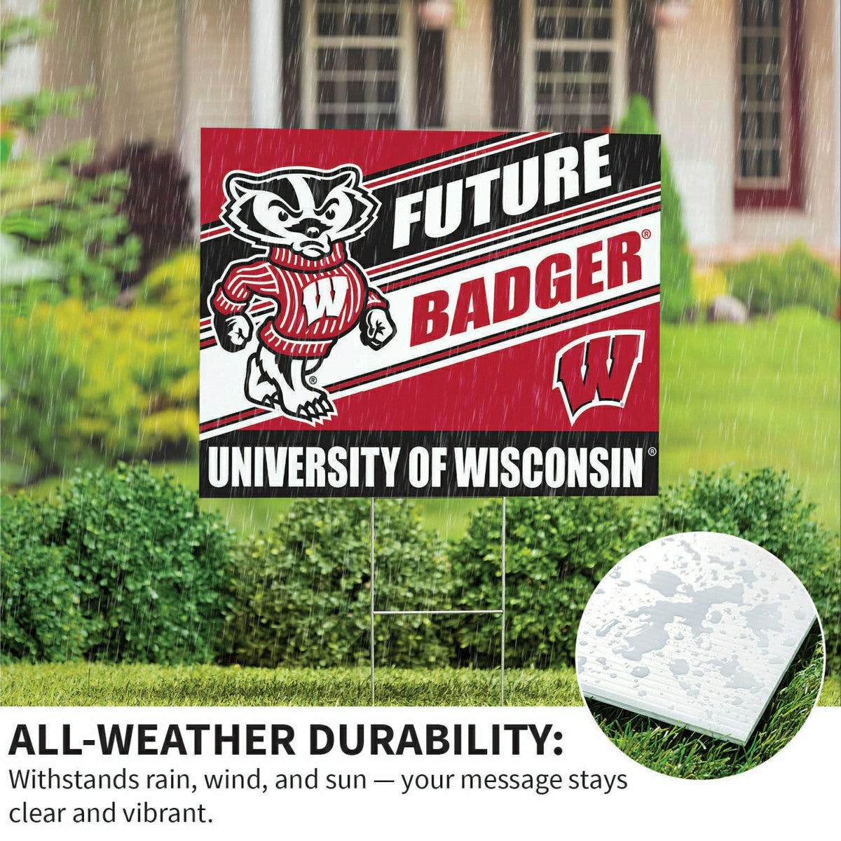 University of Wisconsin-Madison Coroplast Yard Sign, Future Student, Collegiate, Home