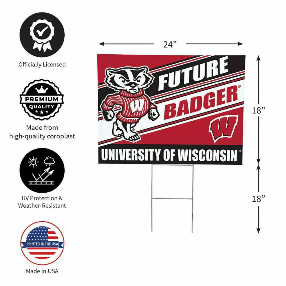 University of Wisconsin-Madison Coroplast Yard Sign, Future Student, Collegiate, Home