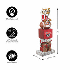 Wisconsin-Madison Badgers Tiki Team Totem Garden Statue, Collegiate, Home