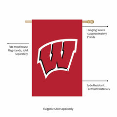 University of Wisconsin-Madison Applique House Flag, Collegiate, Home