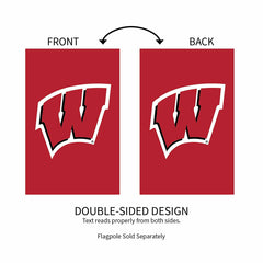 University of Wisconsin-Madison Applique House Flag, Collegiate, Home