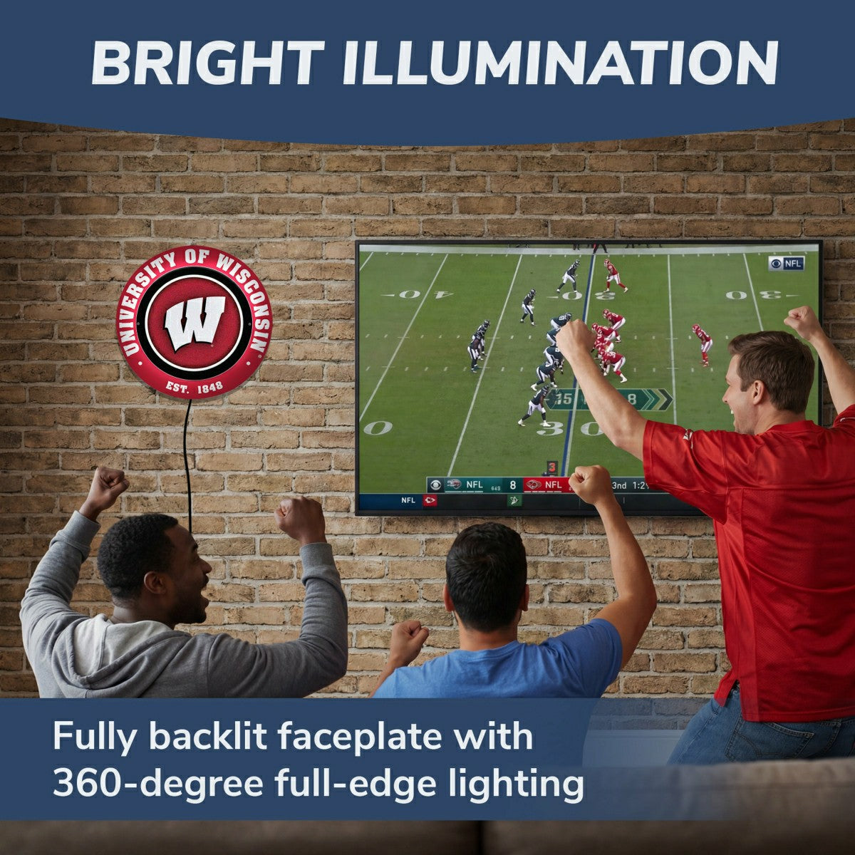 University of Wisconsin-Madison, Metal Lite, Round, Collegiate
