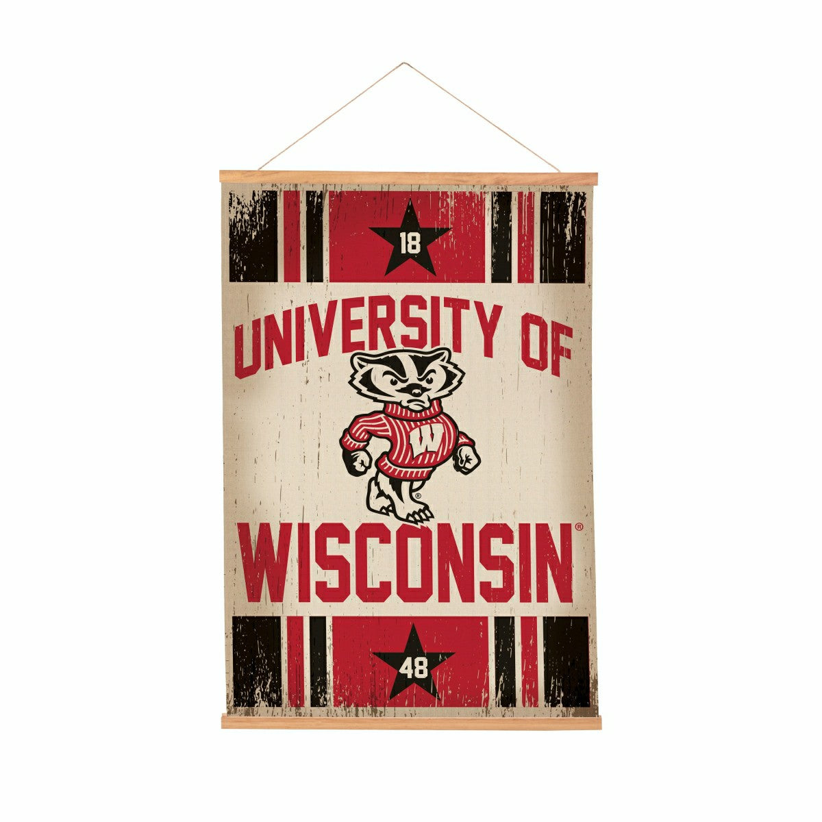 University of Wisconsin-Madison, Canvas Wall Tapestry, Medium, 36x24, Collegiate, Home