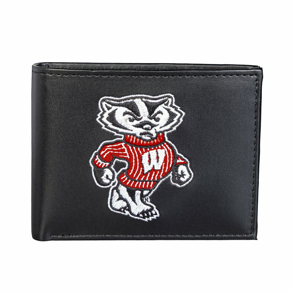 University of Wisconsin-Madison Black Bi-Fold Embroidered Wallet, Collegiate, Home
