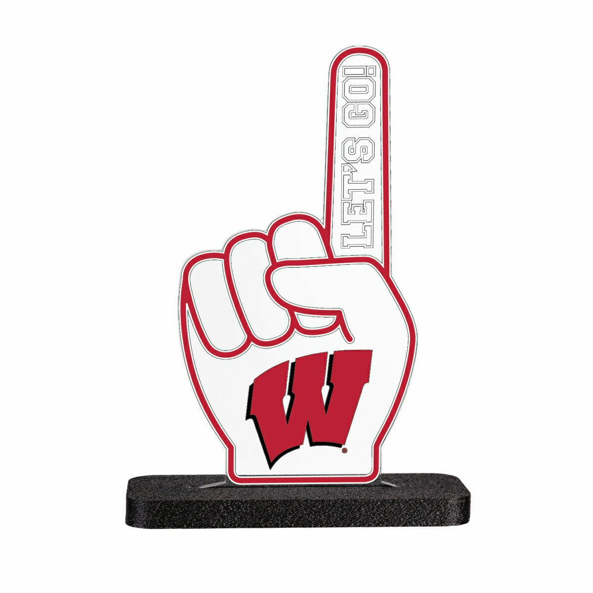 University of Wisconsin-Madison College Foam Finger Desklite LED Décor, Collegiate, Home