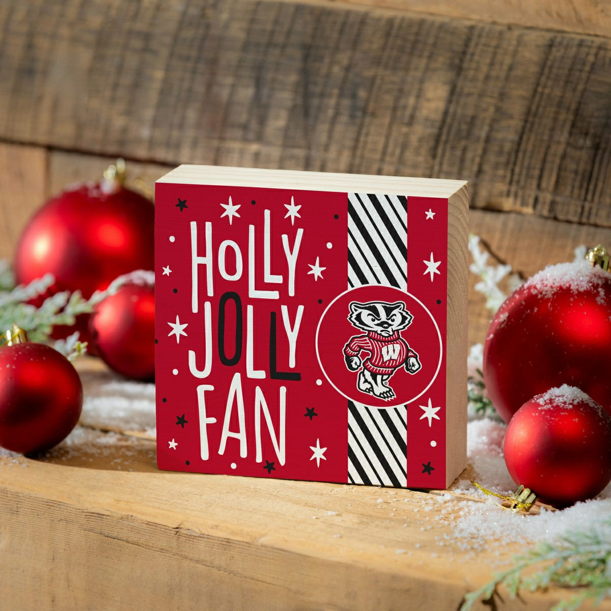 University of Wisconsin-Madison Block, Holiday, 6x6, Collegiate, Home
