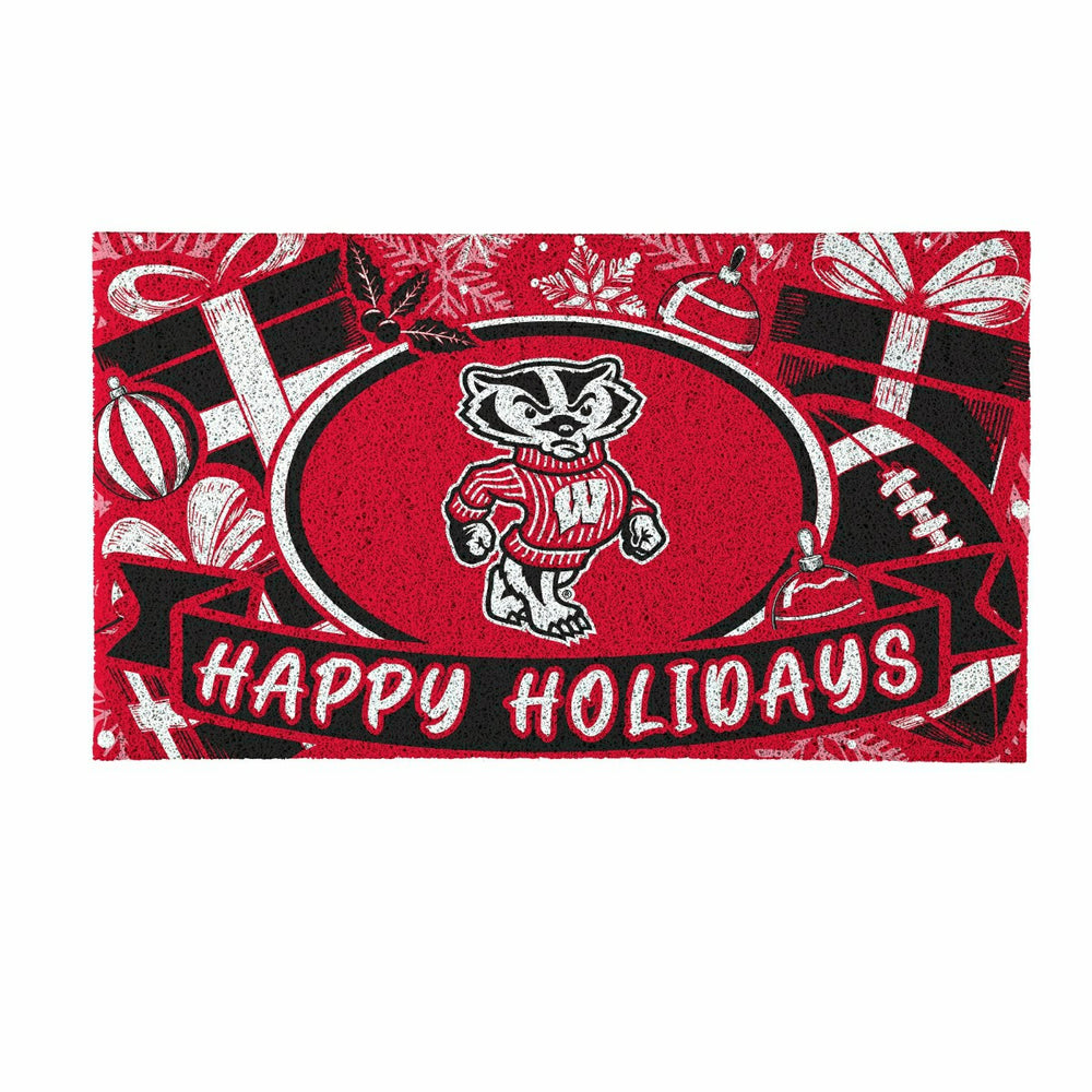 University of Wisconsin-Madison Holiday PVC Mat, 28"x16", Collegiate