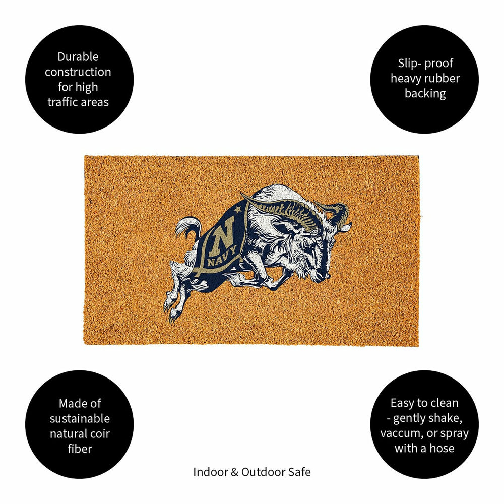 Coir Mat, 16"x28", US Naval Academy, Collegiate