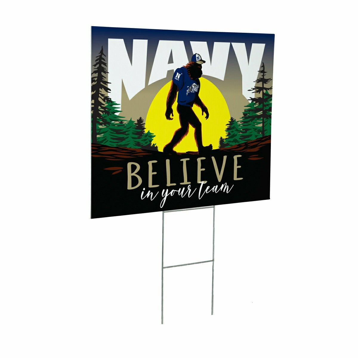 US Naval Academy Yard Sign, Bigfoot, Collegiate, Home