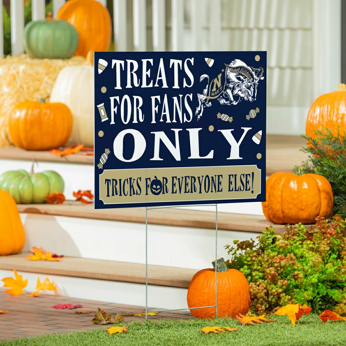 US Naval Academy Yard Sign, Halloween Treats for Fans, Collegiate, Home