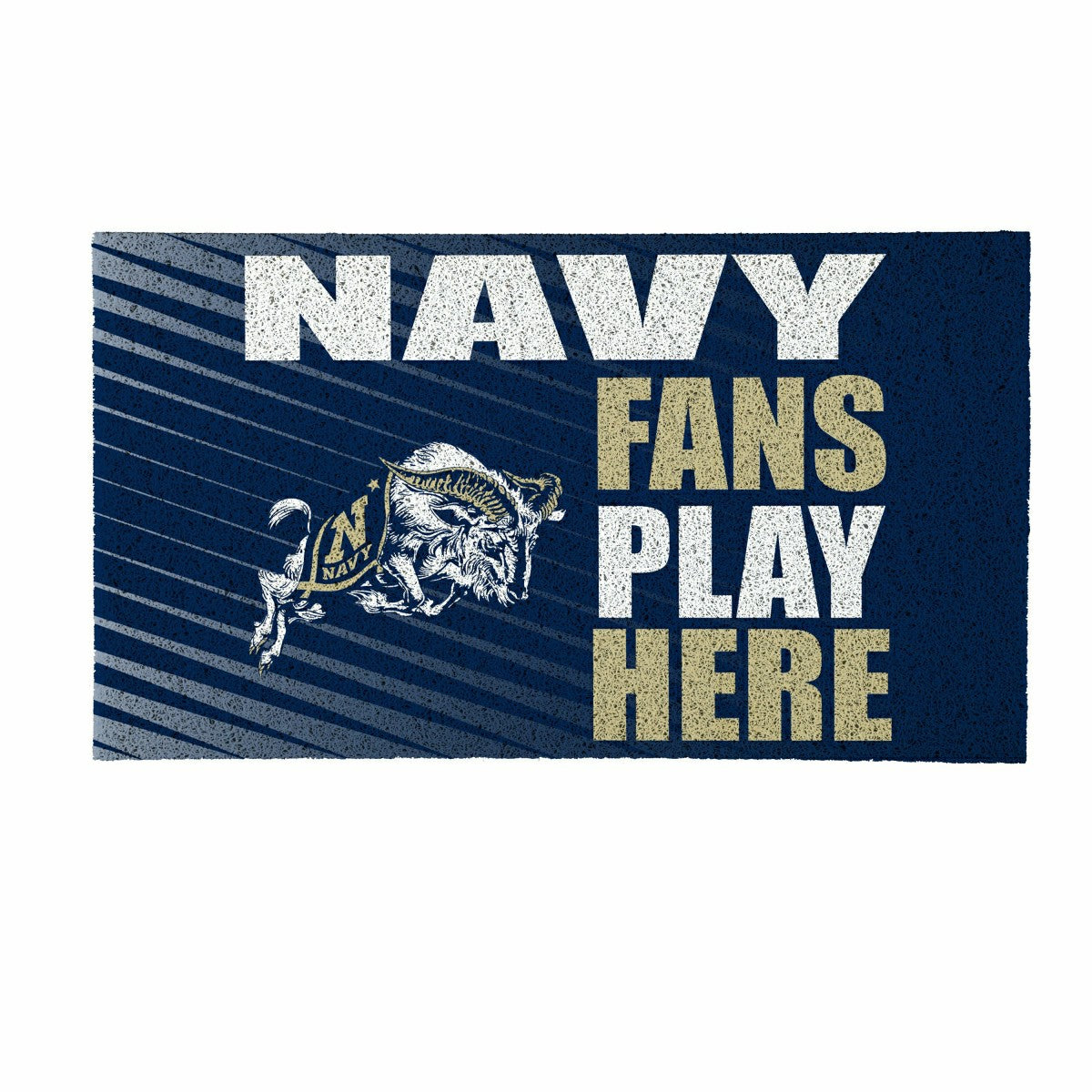 US Naval Academy Fan Mat, 28"x16", Collegiate