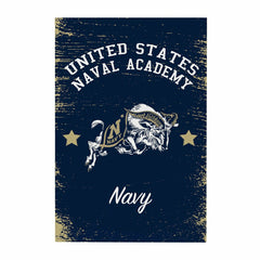 US Naval Academy Wood Wall Sign, 16x24, Collegiate, Home