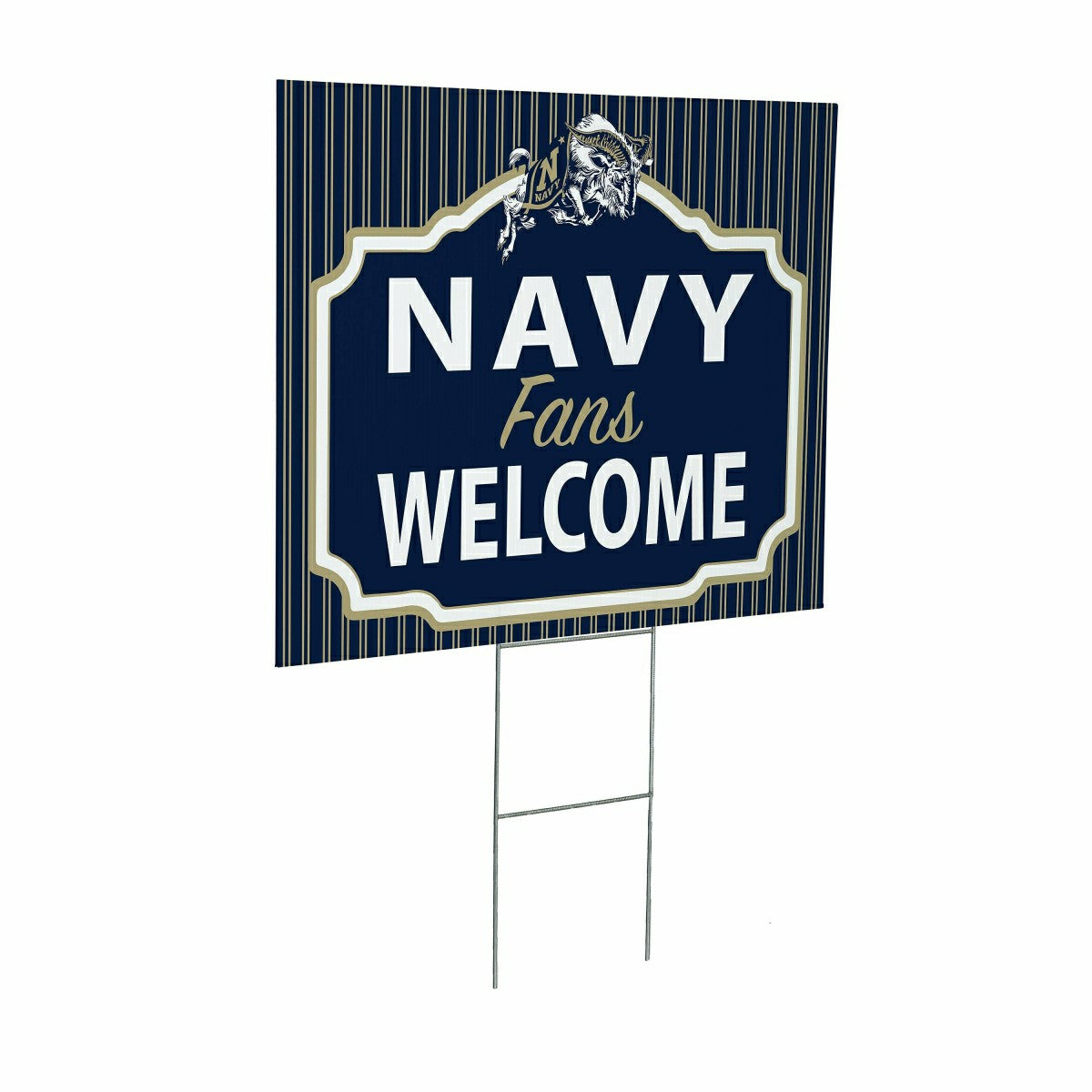 US Naval Academy Coroplast Yard Sign, "Fans Welcome", Collegiate, Home