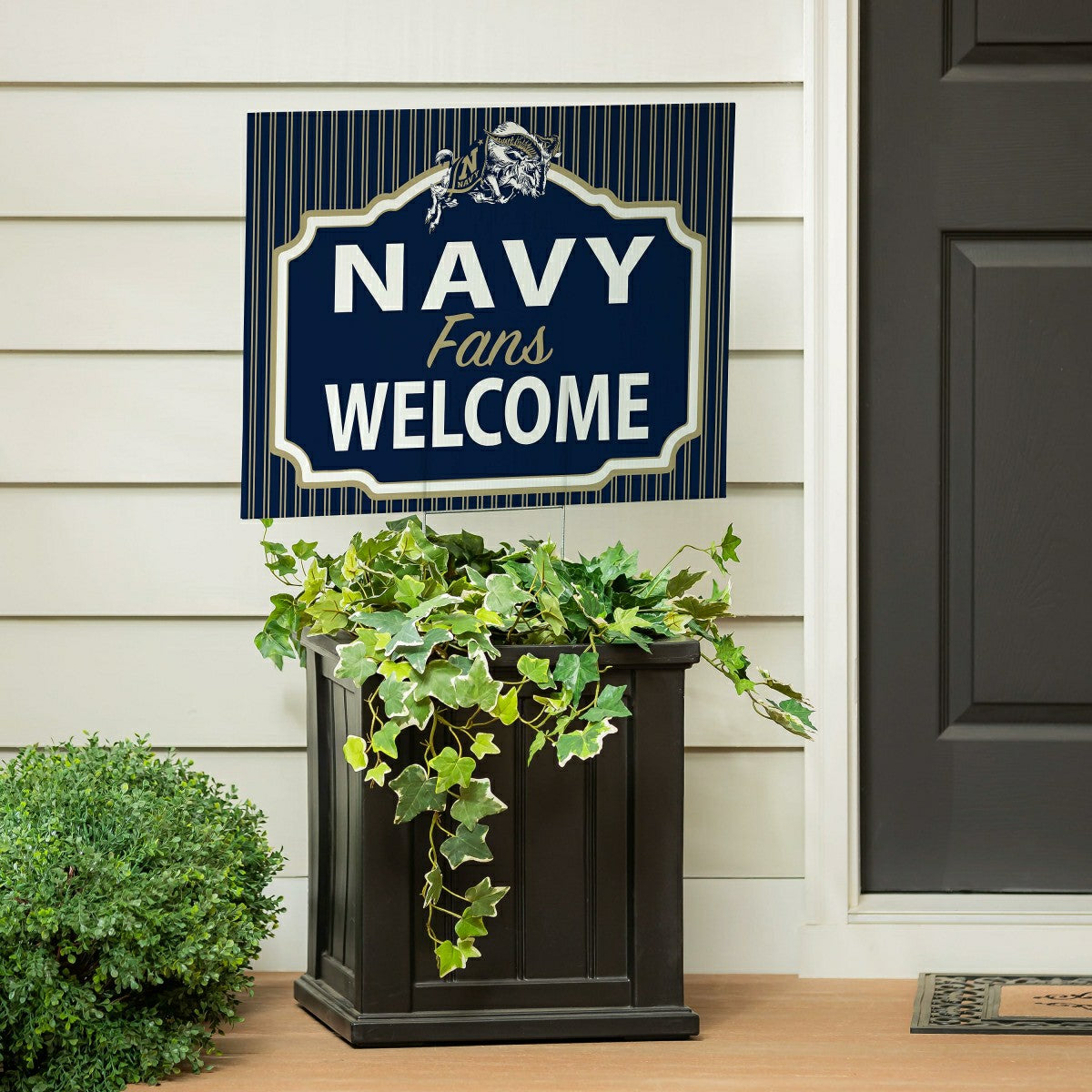 US Naval Academy Coroplast Yard Sign, "Fans Welcome", Collegiate, Home