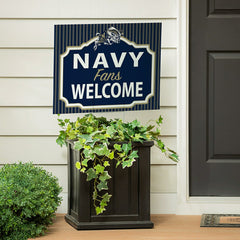 US Naval Academy Coroplast Yard Sign, "Fans Welcome", Collegiate, Home