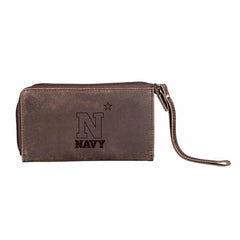 Wristlet Wallet, Brown, US Naval Academy, Collegiate, Home