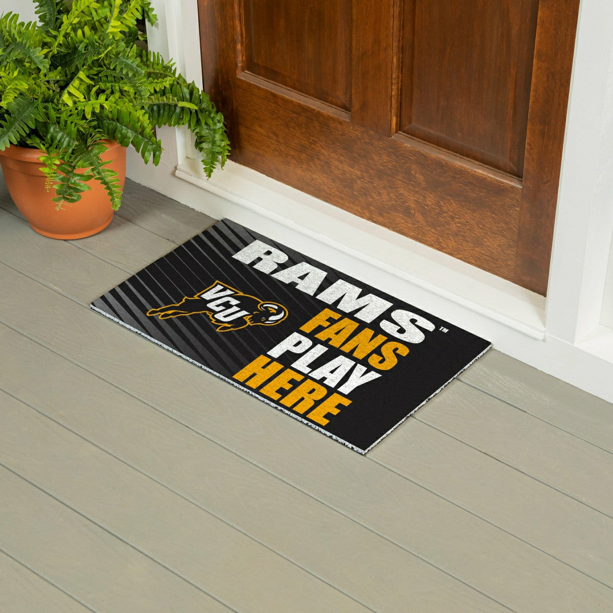 Virginia Commonwealth University Fan Mat, 28"x16", Collegiate