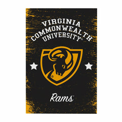 Virginia Commonwealth University Wood Wall Sign, 16x24, Collegiate, Home