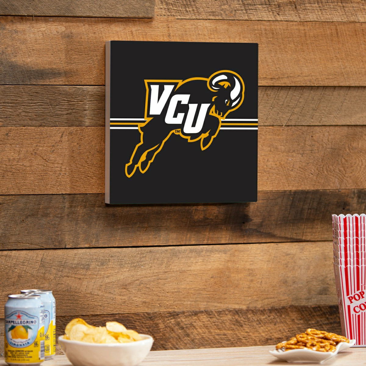 Virginia Commonwealth University Wood Wall Sign, 12x12, Collegiate, Home