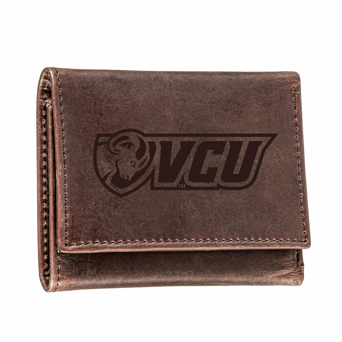 Virginia Commonwealth University (VCU), Tri-Fold Wallet, Brown, CH, 10, Collegiate, Home