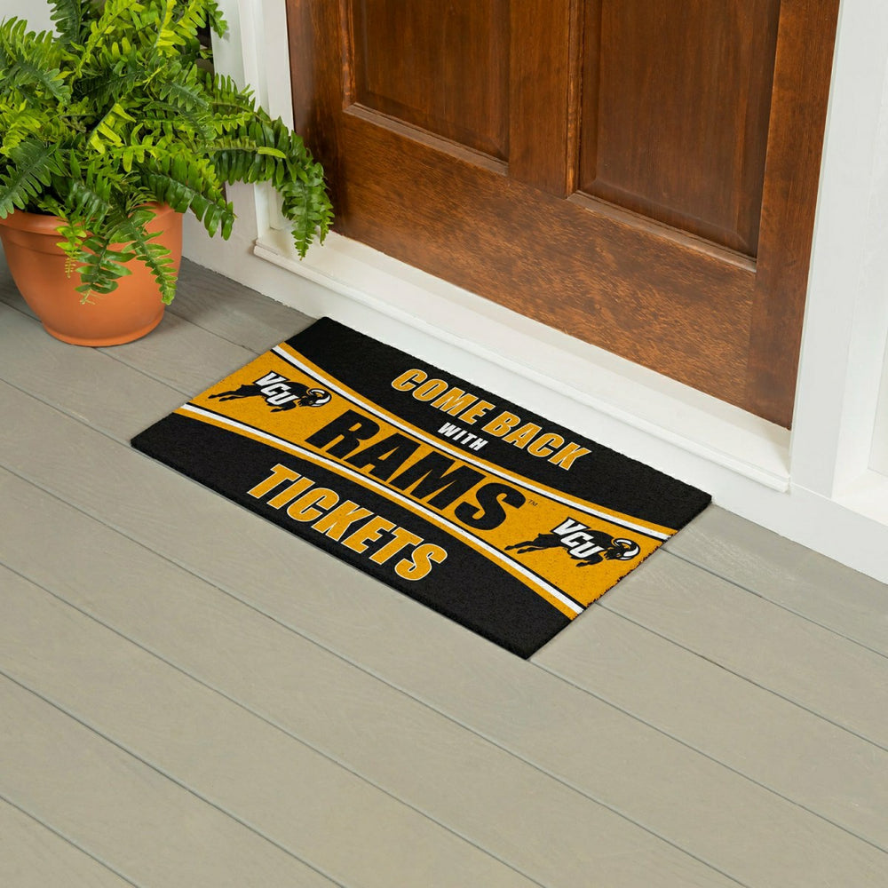 28" x 16" PVC Trapper Mat, Come Back with Tickets, Virginia Commonweal, Collegiate