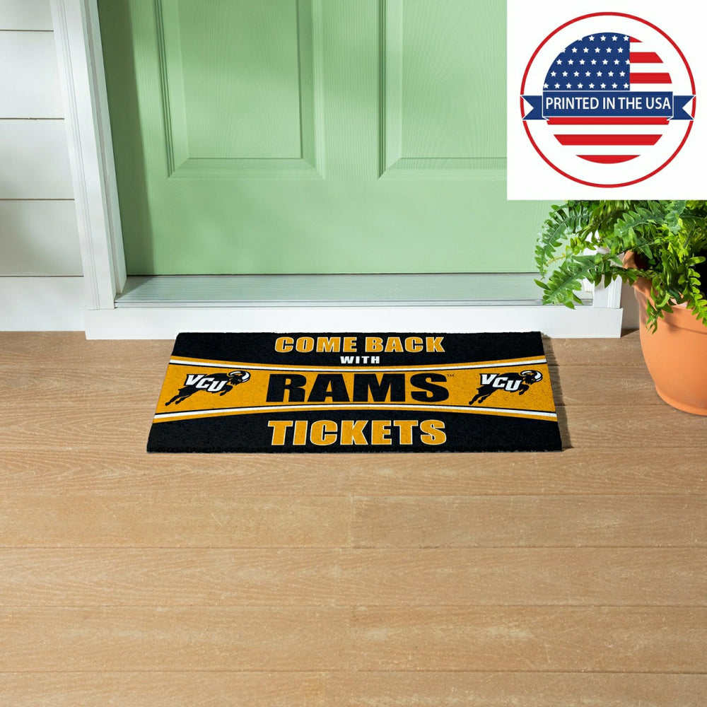 28" x 16" PVC Trapper Mat, Come Back with Tickets, Virginia Commonweal, Collegiate