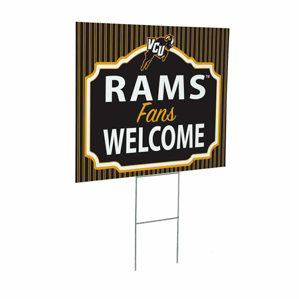 Virginia Commonwealth University Coroplast Yard Sign, "Fans Welcome", Collegiate, Home
