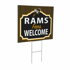 Virginia Commonwealth University Coroplast Yard Sign, "Fans Welcome", Collegiate, Home