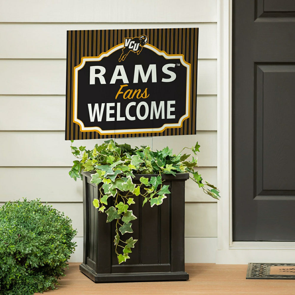 Virginia Commonwealth University Coroplast Yard Sign, "Fans Welcome", Collegiate, Home