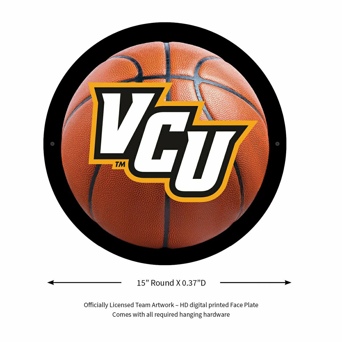 LED Wall Decor, Round, Med, VCU Basketball, Collegiate, Home