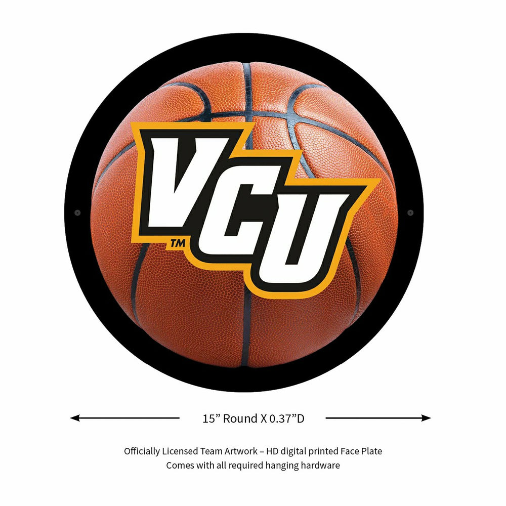 LED Wall Decor, Round, Med, VCU Basketball, Collegiate, Home