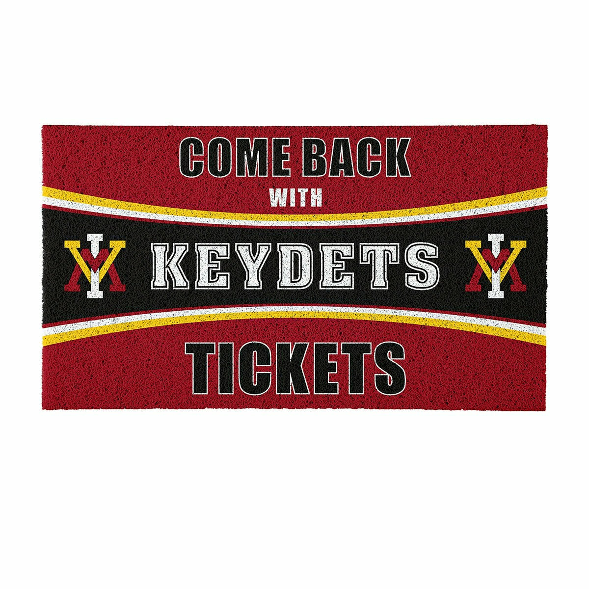 28" x 16" PVC Trapper Mat, Come Back with Tickets, Virginia Military I, Collegiate