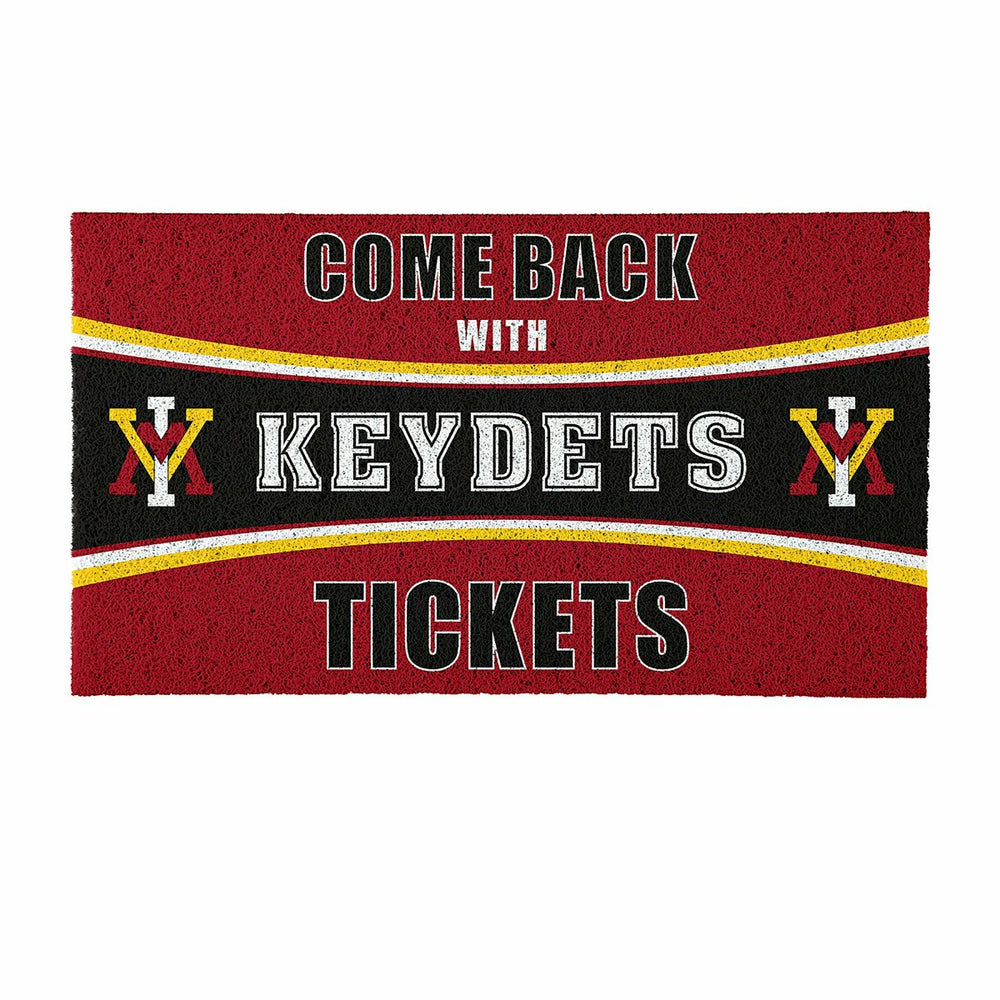 28" x 16" PVC Trapper Mat, Come Back with Tickets, Virginia Military I, Collegiate