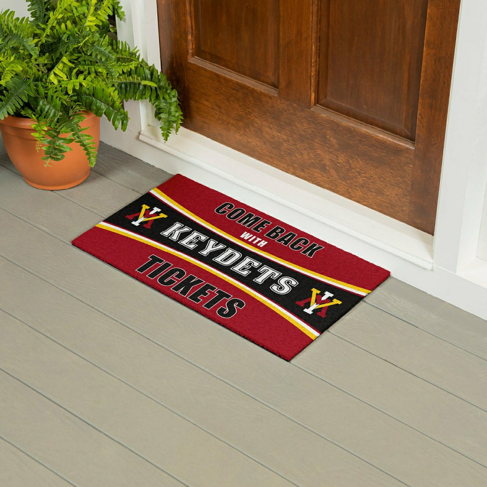 28" x 16" PVC Trapper Mat, Come Back with Tickets, Virginia Military I, Collegiate