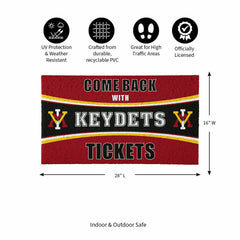 28" x 16" PVC Trapper Mat, Come Back with Tickets, Virginia Military I, Collegiate