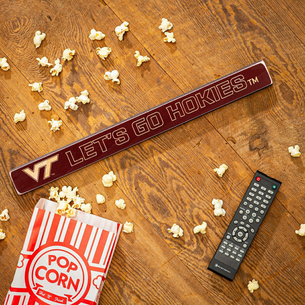Virginia Tech Engraved Wood Sign, 1.5" x 18", Collegiate, Home
