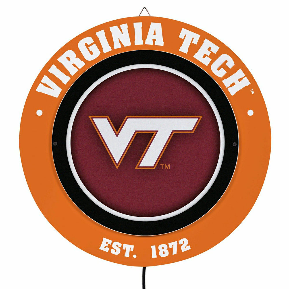 Virginia Tech, Metal Lite, Round, Collegiate