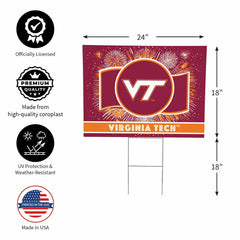 Virginia Tech Yard Sign, Patriotic, Collegiate, Home