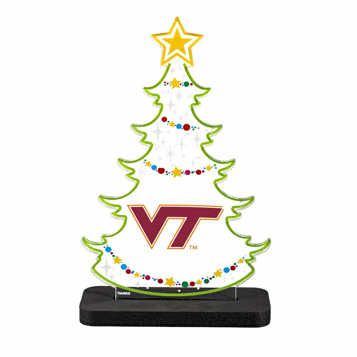 Virginia Tech College Holiday Tree Desklite LED Decor, Collegiate, Home