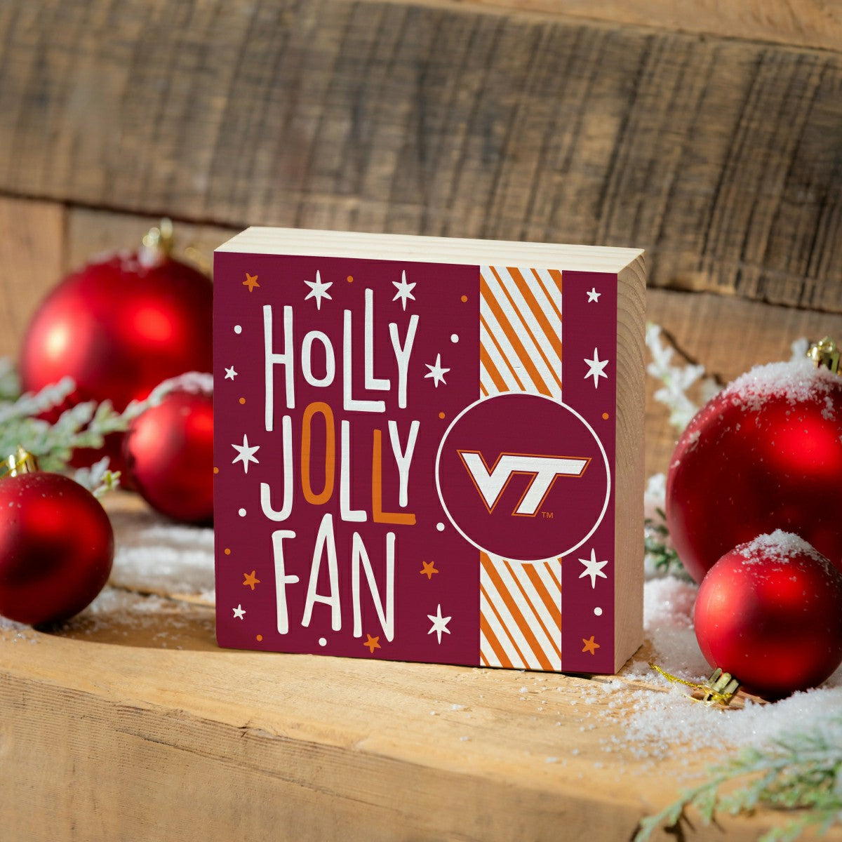 Virginia Tech Block, Holiday, 6x6, Collegiate, Home