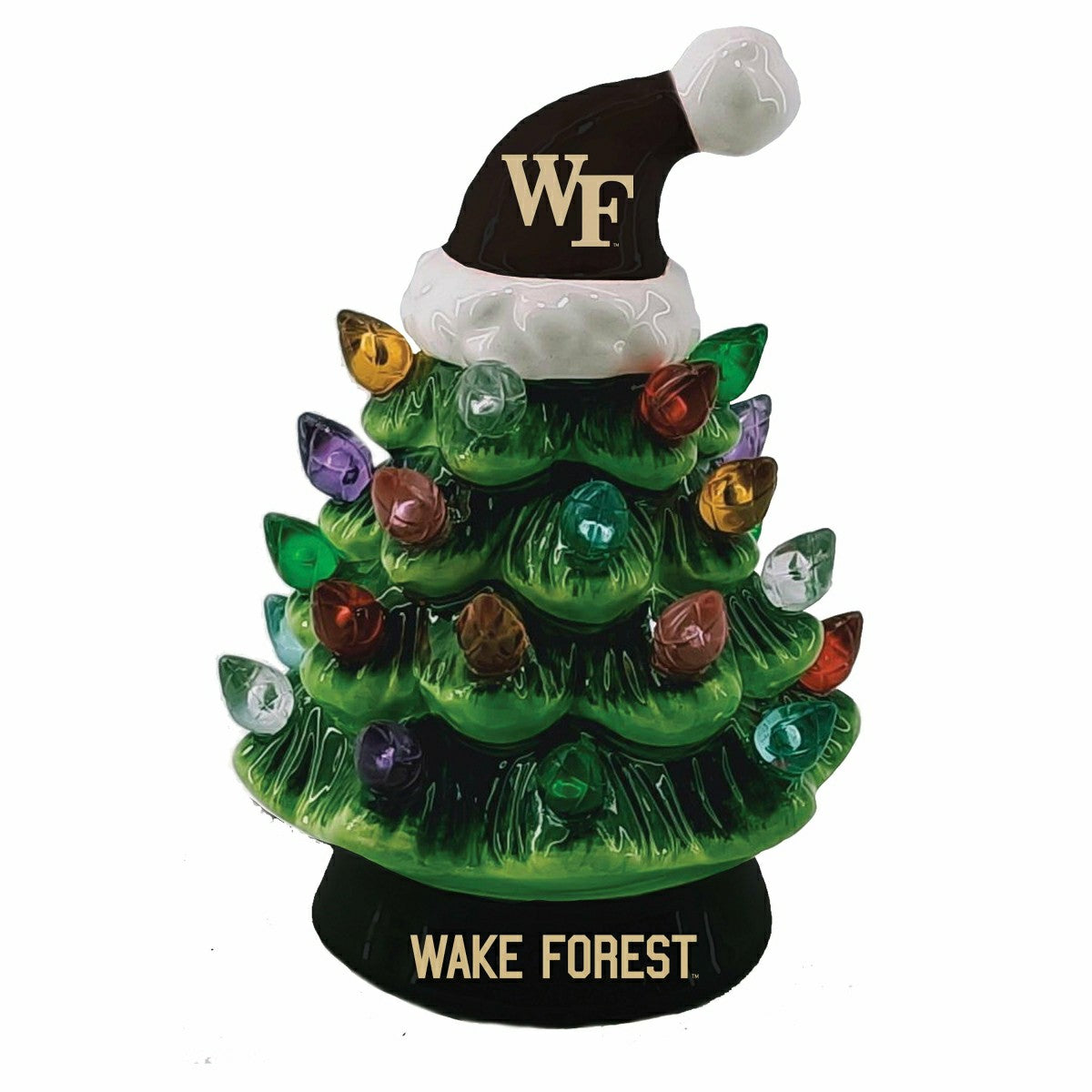 4" Mini LED Tabletop Christmas Tree, Set of 2, Wake Forest University, Collegiate, Home