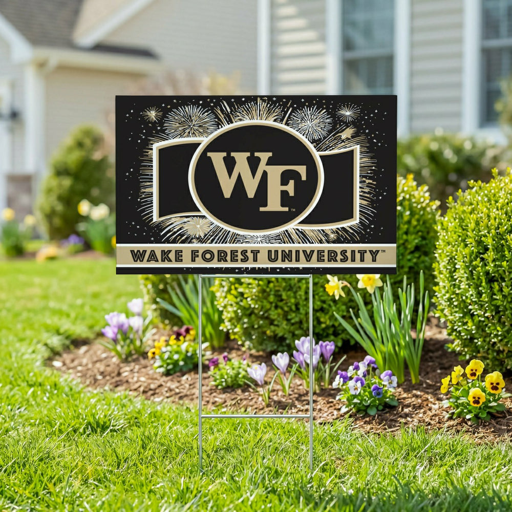 Wake Forest University Yard Sign, Patriotic, Collegiate, Home