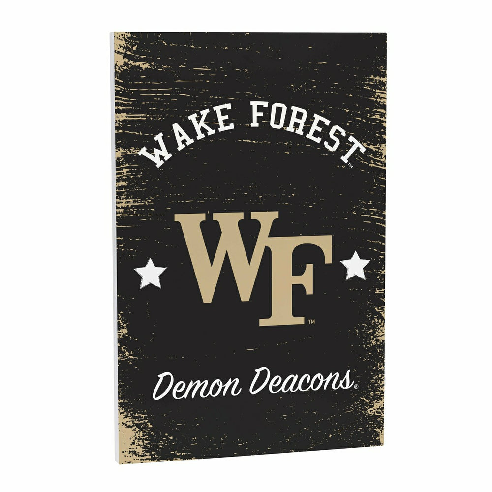 Wake Forest University Wood Wall Sign, 16x24, Collegiate, Home