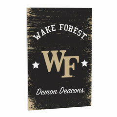 Wake Forest University Wood Wall Sign, 16x24, Collegiate, Home