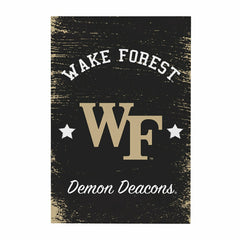 Wake Forest University Wood Wall Sign, 16x24, Collegiate, Home