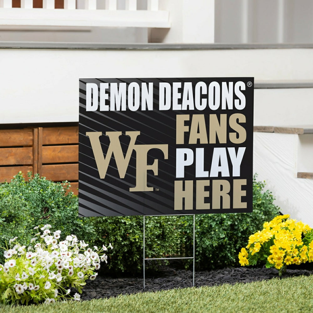 Wake Forest University Coroplast Yard Sign "Fans Play Here", Collegiate, Home