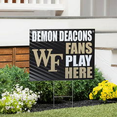 Wake Forest University Coroplast Yard Sign "Fans Play Here", Collegiate, Home